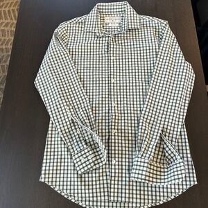 Mizzen and Main Leeward Green Checked Shirt - Medium Trim Fit